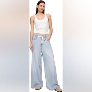 GAP HIGH RISE SUPERLIGHT BAGGY WIDE LEG JEANS SIZE M